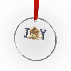 Nativity Scene Crystal Glass Ornament Christian Christmas Jesus Joy To The World TS10 Print Your Wear