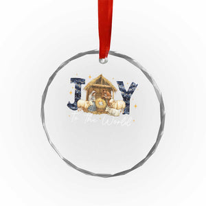 Nativity Scene Crystal Glass Ornament Christian Christmas Jesus Joy To The World TS10 Print Your Wear