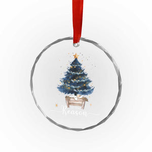 Nativity Scene Crystal Glass Ornament Jesus Reason Tis The Season Christian Christmas Tree TS10 Print Your Wear