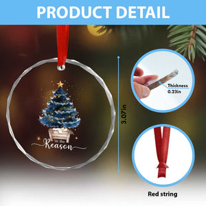 Nativity Scene Crystal Glass Ornament Jesus Reason Tis The Season Christian Christmas Tree TS10 Print Your Wear