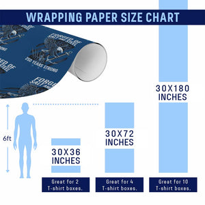 Navy Military 250th Anniversary Wrapping Paper Roll Forged Of Salt And Steel 250 Years Strong TS11 Print Your Wear