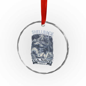 Navy Veteran Crystal Glass Ornament King Neptune Shellback Ancient Order Of The Deep TS11 Print Your Wear