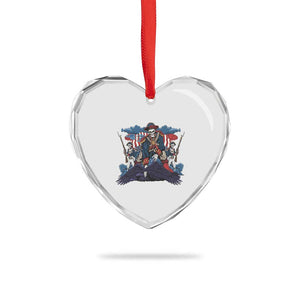 NE Dark Football Spirit Rivalry Heart Crystal Glass Ornament Game Day Lover Gift TS12 Print Your Wear