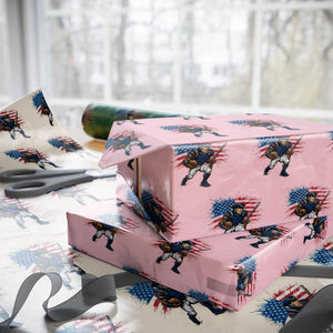 NE Football Fan Supporter Wrapping Paper Roll American Flag Pride Gift TS12 Light Pink Print Your Wear