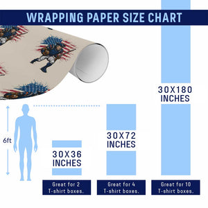 NE Football Fan Supporter Wrapping Paper Roll American Flag Pride Gift TS12 Print Your Wear