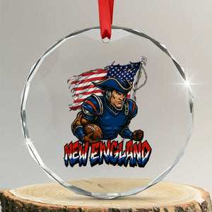NEFP Game Day Sports Fan Gift Crystal Glass Ornament TS12 Transparent Glass 3'' Circle Print Your Wear