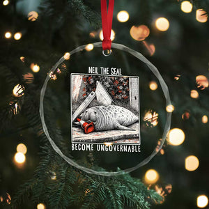 Neil The Seal Become Ungovernable Crystal Glass Ornament Vintage Elephant Seal Animal Meme TS14 Print Your Wear