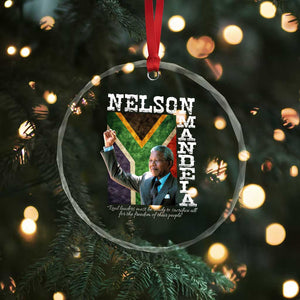Nelson Mandela Quote Crystal Glass Ornament Real Leaders Must Be Ready To Sacrifice All For The Freedom TS11 Print Your Wear