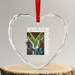 Nelson Mandela Quote Heart Crystal Glass Ornament Real Leaders Must Be Ready To Sacrifice All For The Freedom TS11 Transparent Glass 3'' Heart Print Your Wear