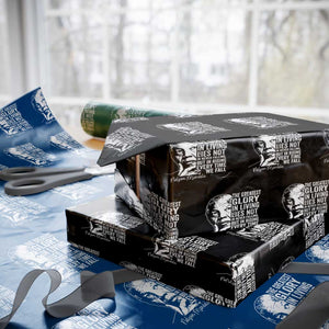 Nelson Mandela Quote Wrapping Paper Roll The Greatest Glory In Living Lies Not In Never Falling But In Rising TS11 Black Print Your Wear