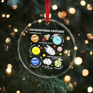 Neurodiverse Universe Crystal Glass Ornament Autism Awareness ADHD ASD Neurodiversity TS02 Print Your Wear