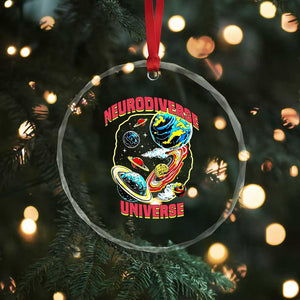 Neurodiverse Universe Crystal Glass Ornament Neurodiversity Embrace ADHD Autism ASD TS02 Print Your Wear