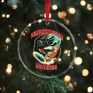 Neurodiverse Universe Crystal Glass Ornament Neurodiversity Embrace ADHD Autism ASD TS02 Print Your Wear
