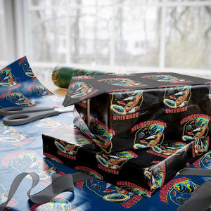 Neurodiverse Universe Wrapping Paper Roll Neurodiversity Embrace ADHD Autism ASD TS02 Black Print Your Wear