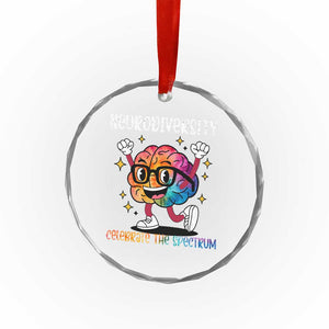 Neurodiversity Brain Crystal Glass Ornament Celebrate The Spectrum Autism Acceptance ASD ADHD TS02 Print Your Wear