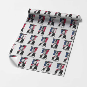 Never Surrender Freedom Wrapping Paper Roll Patriotic Charlie Kirk Tribute American Flag TS02 White Print Your Wear