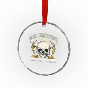 Never Underestimate An Old Who Plays Darts Crystal Glass Ornament Funny Darts Fan TS12 Print Your Wear