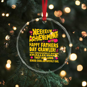 New Achievement Happy Fathers Day Crawler Crystal Glass Ornament Funny Gamer Dad LitRPG Gaming Milestone TS02 Print Your Wear