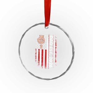 New Dad 2026 Crystal Glass Ornament Patriotic US American Flag Gifts Fathers Day TS14 Print Your Wear