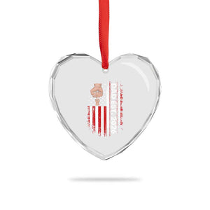 New Dad 2026 Heart Crystal Glass Ornament Patriotic US American Flag Gifts Fathers Day