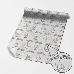 New Mom Est. 2025 Wrapping Paper Roll First Mothers Day Matching Gift Light TS02 Christmas Plaid Print Your Wear