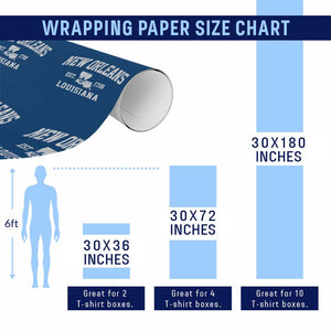 New Orleans Louisiana LA Est 1718 Wrapping Paper Roll TS11 Print Your Wear