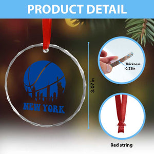 New York Skyline Crystal Glass Ornament Proud Game Day Sports Fan Gift TS12 Print Your Wear