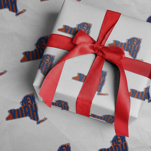 New York State Pride Graphic Wrapping Paper Roll Basketball Fan Gift