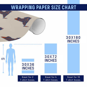 New York State Pride Graphic Wrapping Paper Roll Basketball Fan Gift