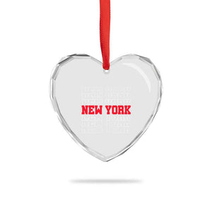 New York Vintage Heart Crystal Glass Ornament State Pride Classic Throwback Design TS10 Print Your Wear
