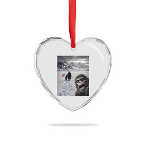 Nihilist Penguin Trump Hiking Mountains Heart Crystal Glass Ornament Funny Bigfoot Selfie But Why TS14 Print Your Wear