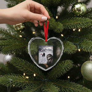 Nihilist Penguin Trump Hiking Mountains Heart Crystal Glass Ornament Funny Bigfoot Selfie But Why TS14 Print Your Wear