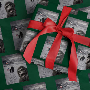 Nihilist Penguin Trump Hiking Mountains Wrapping Paper Roll Funny Bigfoot Selfie But Why TS14 Green Print Your Wear