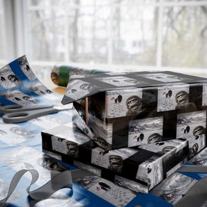 Nihilist Penguin Trump Hiking Mountains Wrapping Paper Roll Funny Bigfoot Selfie But Why TS14 Black Print Your Wear