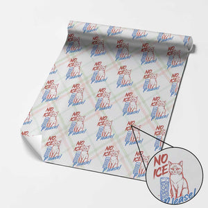 No Ice Please Angry Cat Graphic Wrapping Paper Roll Subtle Against Ice Protest Political Resistance TS02 Christmas Plaid Print Your Wear