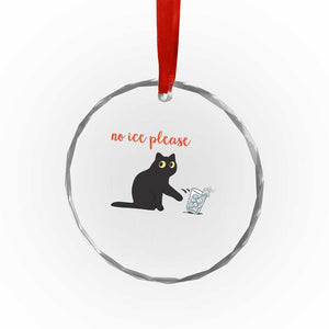 No Ice Please Crystal Glass Ornament Funny Cat Abolish ICE Meme Protest TS14 Print Your Wear
