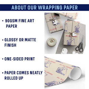 No Ice Please Funny Cat Meme Wrapping Paper Roll Subtle Against Ice Protest Political Resistance TS02 Print Your Wear