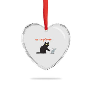 No Ice Please Heart Crystal Glass Ornament Funny Cat Abolish ICE Meme Protest TS14 Print Your Wear
