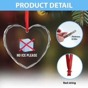No Ice Please Heart Crystal Glass Ornament Ice Cube Anti ICE Deportation Human Rights Protest TS14 Print Your Wear