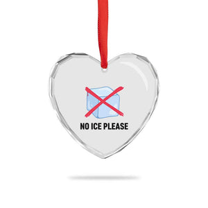 No Ice Please Heart Crystal Glass Ornament Subtle Anti ICE Deportation Human Rights TS14 Print Your Wear