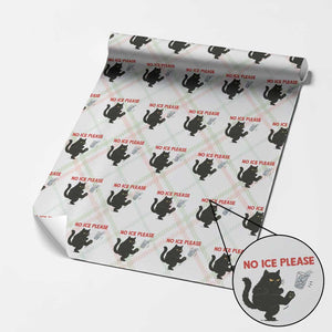 No Ice Please Wrapping Paper Roll Funny Black Cat Abolish ICE Meme Protest TS14 Christmas Plaid Print Your Wear