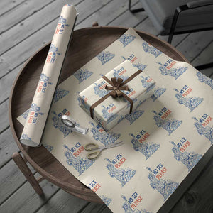 No Ice Please Wrapping Paper Roll Funny Statue of Liberty Anti ICE Deportation Human Rights TS14 Beige Print Your Wear