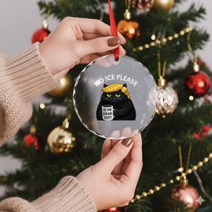 No ICE Protest Crystal Glass Ornament Is He Dead Yet Black Cat Meme TS10 Print Your Wear