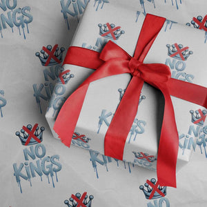 No Kings Abolish ICE Wrapping Paper Roll Anti Authoritarian Protest TS12 White Print Your Wear