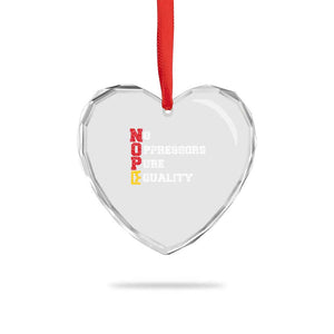 No Kings Heart Crystal Glass Ornament No Oppressors Pure Equality TS14 Print Your Wear