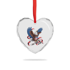 No Kings Heart Crystal Glass Ornament USA 250th Anniversary Freedom Eagle TS12 Print Your Wear
