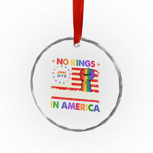 No Kings In America Rainbow Flag Crystal Glass Ornament TS02 Print Your Wear