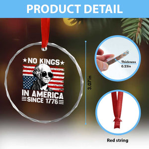 No Kings In America Since 1776 Crystal Glass Ornament George Washington US Flag Upside Down TS10 Print Your Wear