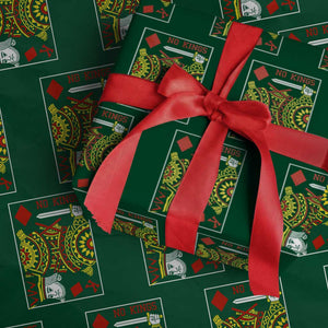 No Kings in America Wrapping Paper Roll Resist Protest Playing Card TS10 Green Print Your Wear