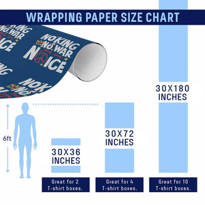 No Kings No Wars No Ice Bold Typography Wrapping Paper Roll Peace Symbol Anti War Activist Human Rights TS02 Print Your Wear